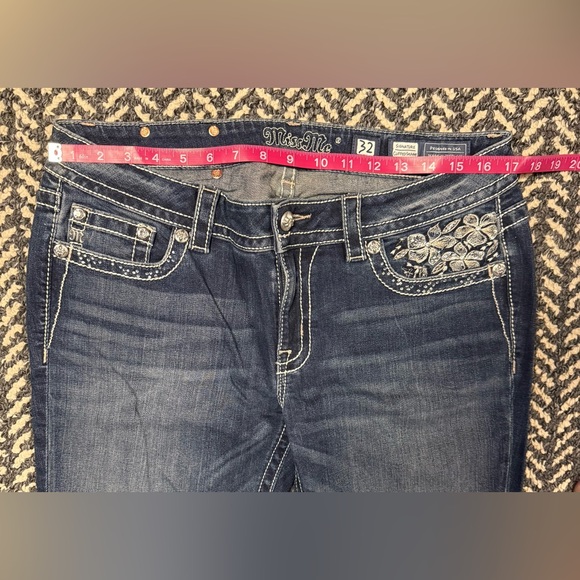 MISS ME Signature Cuffed Skinny Jean in Dark Wash Size 32 - Picture 4 of 6